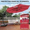 11FT Offset Cantilever Patio Umbrella with Base, Heavy Duty Outdoor Aluminum Umbrella, Curved Freestanding Shade for Garden, Deck, or Pool - 4 of 4