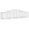 vidaXL Arched Gabion Baskets Set of 2, Durable Galvanized Iron Construction, Decorative Outdoor Garden Barrier, Easy Assembly and Installation - 3 of 4