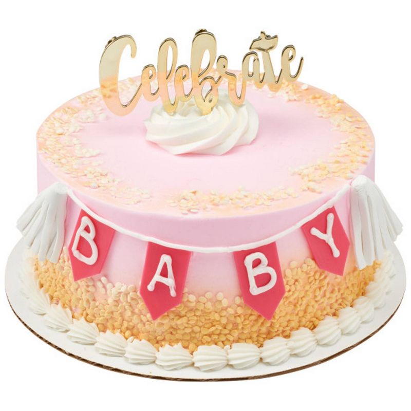 Bakery Crafts Celebrate Gold Candle Holder Cake Topper, 2 of 4