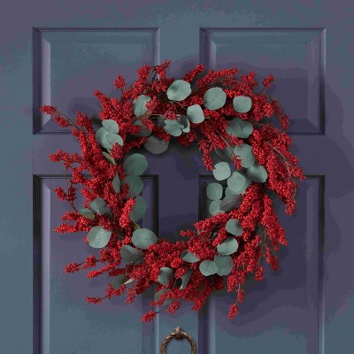 LOVMOR 29" Eucalyptus/Berry Wreath