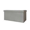 Home Design Florence 30" Upholstered Folding Storage Bench - 4 of 4