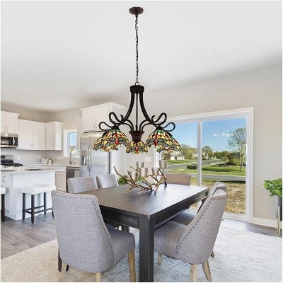 Empress Dark Bronze and Crystal 5-Light Chandelier