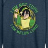 Women's - Avatar: The Last Airbender - Toph Melon Lord Lightweight French Terry Wide Neck Long Sleeve Shirt - 2 of 4