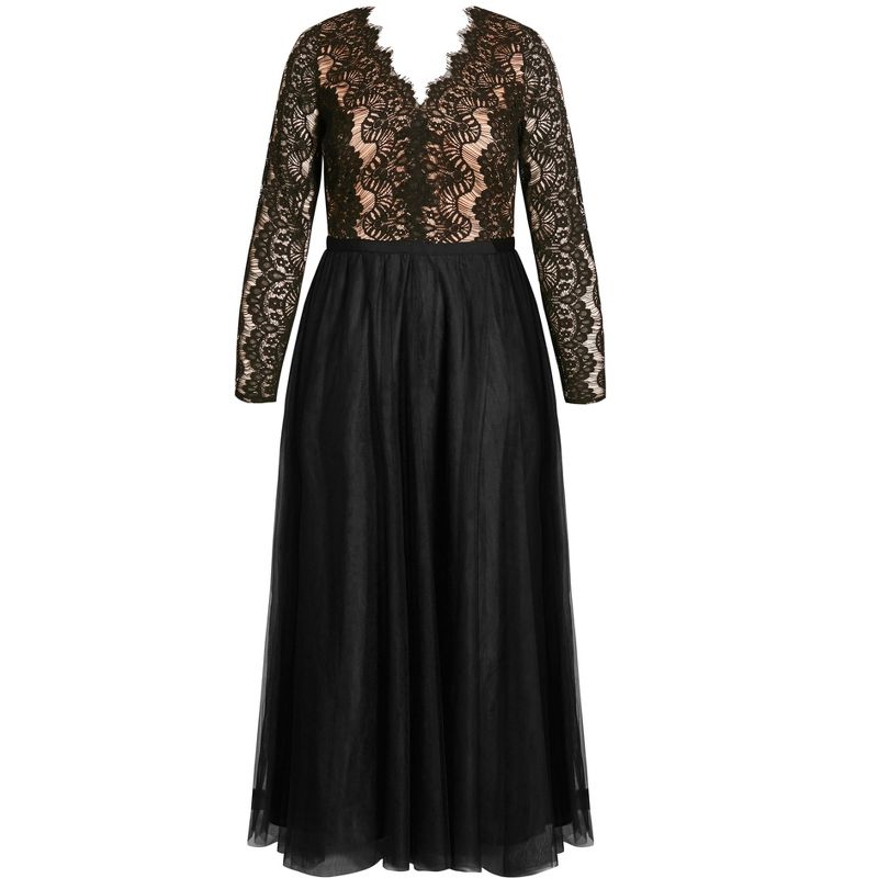 Women's Plus Size Rare Beauty Maxi Dress - black | CITY CHIC, 3 of 4