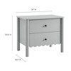 Modway Emmeline Scalloped 2-Drawer Nightstand in Light Gray - 3 of 4