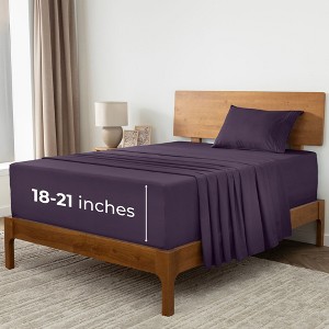 Mellanni 1800 Bed Sheet Set With DEEP Fitted Sheet - 1 of 3
