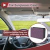 Unique Bargains Car Sunglasses Case Universal Faux Leather Rhinestones Metal 7.87"x 5.51" 1 Pc - 2 of 4