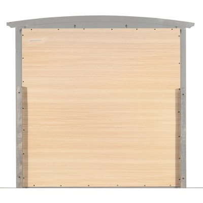Silver Rectangular Wood Framed Dresser Mirror