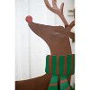 Metal Deer Yard Art Set – Two Painted Outdoor Garden Accents by Kalalou - 4 of 4