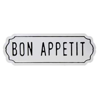 Northlight Metal "Bon Appetit" Sign Wall Decor - 14" - Black and White