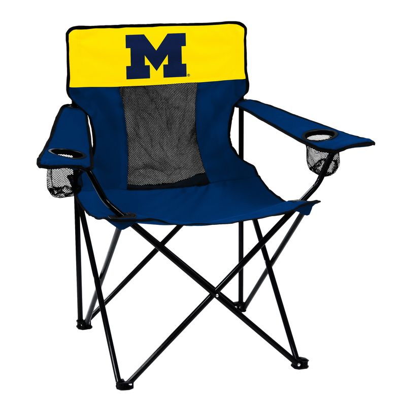 Logo Brands Elite Navy Blue Michigan Wolverine Sport Quad Chair, 1 of 2