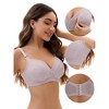 INSPIRE CHIC Women's Nursing Bra Lace Front Closure Adjustable Straps Pumping Maternity Underwear - 3 of 4