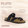 CUSHIONAIRE Pluto Cork Footbed Summer Sandals for Women 2025 Comfortable Slides with Adjustable Buckles, Toe Loop & Stitched Design - 4 of 4