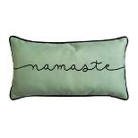 8"x16" 'Namaste' Velvet Lumbar Throw Pillow - Edie@Home