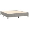 vidaXL Bed Frame Platform Bed Mattress Foundation Bedroom Furniture Velvet - Light Gray California King 13.8" - 3 of 4