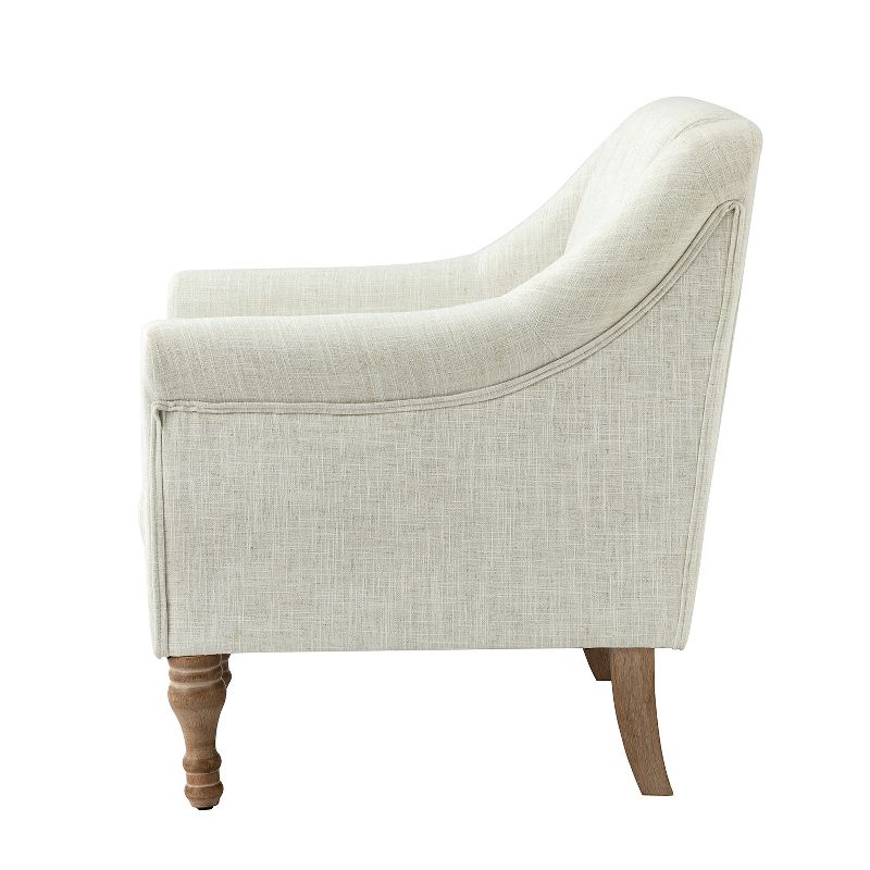 Charlie Wooden Upholstery  Livingroom Armchair with Button-tufted | ARTFUL LIVING DESIGN, 3 of 11