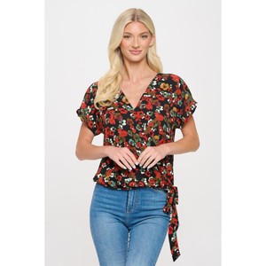 WEST K Women's Dallas Side-Tie Dolman Sleeve Top - 1 of 4
