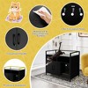 Tangkula Large Litter Box Enclosure Cat Wooden Storage Cabinet with 2 Doors - 4 of 4