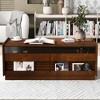 ACEPANO 47.2 in. W Modern Rectangular Wooden Coffee Table with 4 Drawers & 2 Display Shelves for Living Room-Brown - 2 of 4