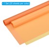 Unique Bargains Decorative DIY Craft Bouquet Gift Packaging Wrap Paper 22.4" x 22.4" 40 Sheets Yellow Orange - 3 of 4