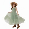 2Bunnies Girls' Paisley Lace Tulle Sleeveless Ruffled Maxi Dress - 3 of 4