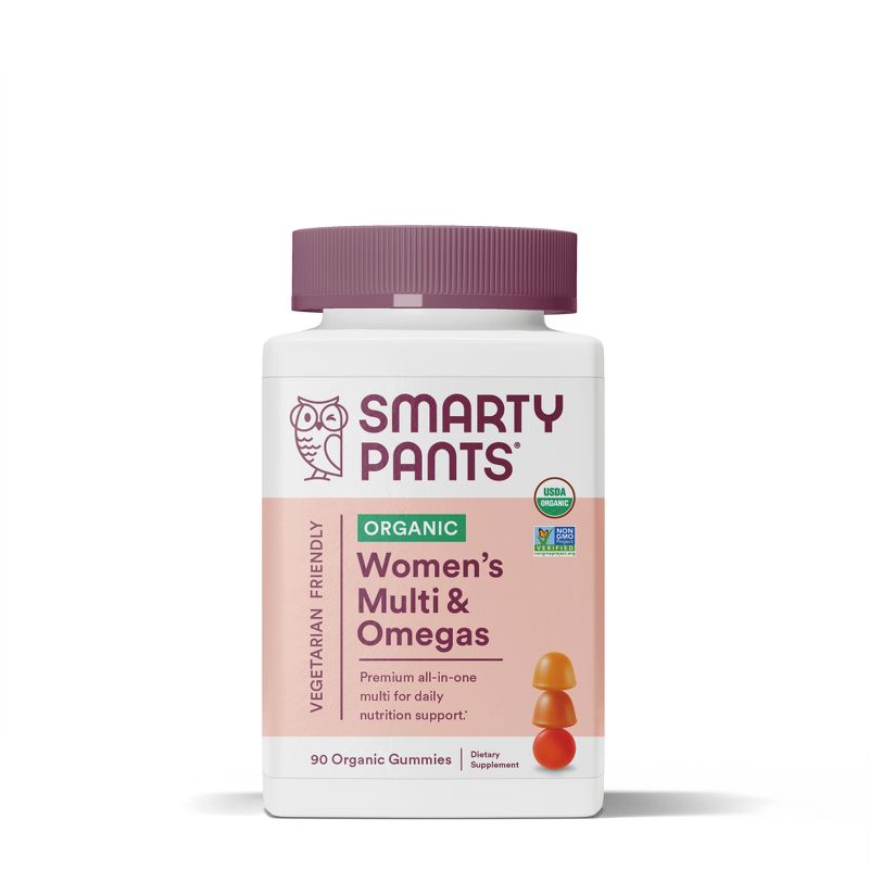 SmartyPants Organic Women&#39;s Multi &#38; Vegetarian Omega 3 Gummy Vitamins with D3, C &#38; B12 - 90 ct, 4 of 16