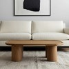 HomeRoots 55" Natural Solid Wood Oval Coffee Table - 2 of 4