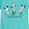 Girls' - Peanuts - Snoopy Just Keep Dancing Fitted Short Sleeve Graphic T-Shirt - 2 of 4