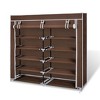 vidaXL Shoe Rack Brown Powder-coated Tubes 45.3x11.0x43.3in Lightweight - Brown - 2 of 4