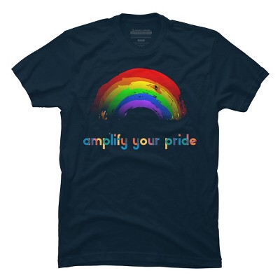 Adult Design By Humans Amplify Your Pride Rainbow By RhintoPow T-Shirt