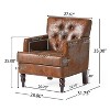 Upholstered Accent Harrison Tufted Club Chair Floral Pattern, Hardwood Frame Preston Fabric-CENGHU - 2 of 4
