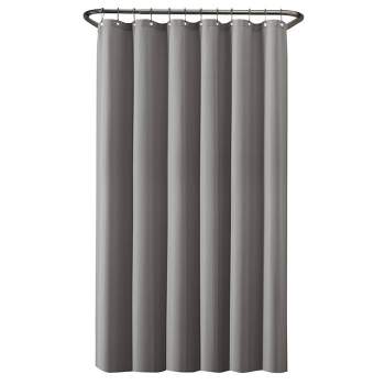 100% Waterproof Fabric Shower Curtain Liner Gray - Zenna Home