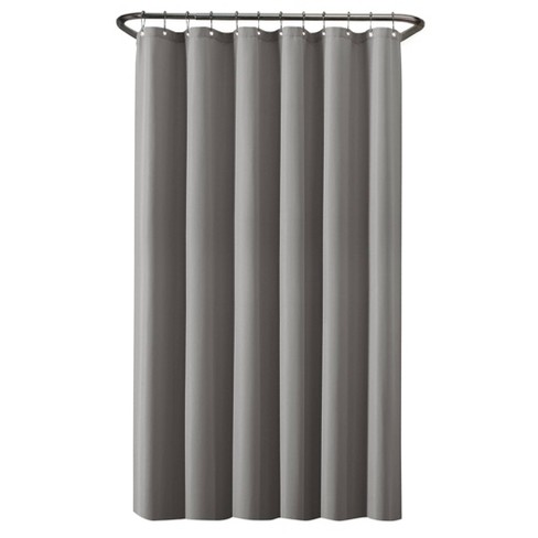 Cedmon Waterproof Fabric Shower Curtain or Liner with 9 Storage Pockets Bathroom Shower (Clear)