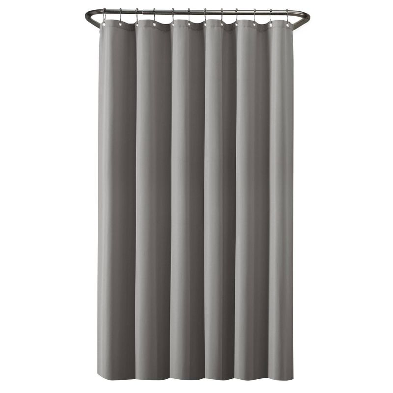 100% Waterproof Fabric Shower Curtain Liner Gray - Zenna Home, 1 of 7