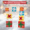 Costway 4 FT Stackable Holiday Present Boxes with LEDs and Bows for Indoor Outdoor Home - 3 of 4