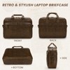 Mens Laptop Bag 16 Inch Leather Briefcase Vintage Messenger Bag for Men Office Computer Bag - 3 of 4