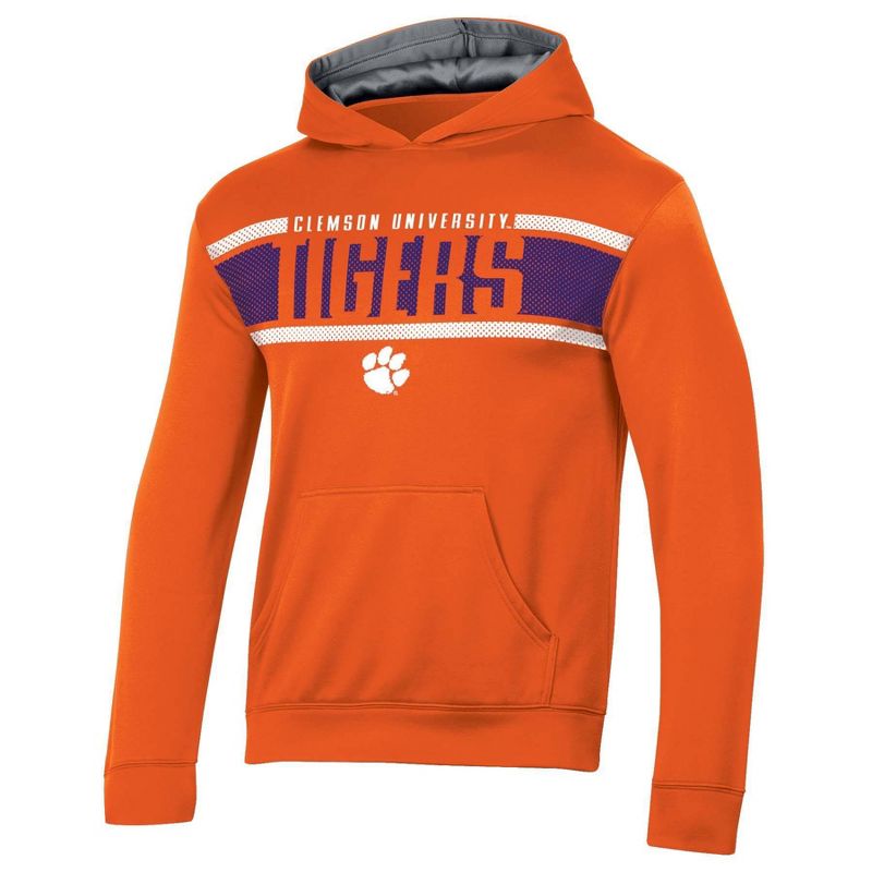 NCAA Clemson Tigers Boys&#39; Poly Hooded Sweatshirt, 1 of 4