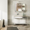 GlasFlength Decorative Wall Mirrors Vanity Mirrors Open Shelves Bathroom Decor Cabinet Accent Mirror for Bathroom Wall, White, 31.5"*6"*25.5" - 3 of 4