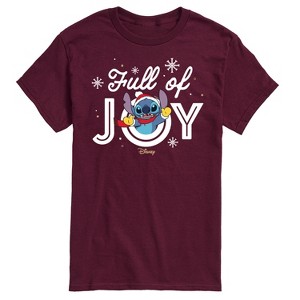 Men's - Lilo and Stitch - Full Of Joy Christmas Short Sleeve Graphic T-Shirt - 1 of 4