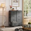 Aoibox Tall 8 Drawer Fabric Dresser with Storage Tower for Bedroom Closet Living Room Hallway Dark Gray Sturdy Chest - 2 of 4