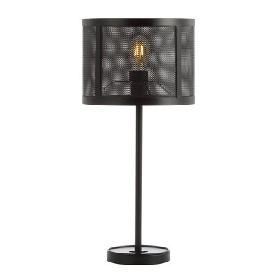 25" Metal Wilcox Minimalist Table Lamp (Includes LED Light Bulb) Black - JONATHAN Y