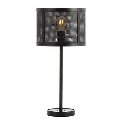 25" Metal Wilcox Minimalist Table Lamp (Includes LED Light Bulb) Black - JONATHAN Y