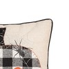 C&F Home 18" x 18" Franklin Black Boo Chain Stitch Halloween Throw Pillow - 2 of 4