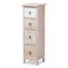 Baxton Studio Seanna Wood 4 Drawer Storage Unit Light Brown: Farmhouse Style Accent Cabinet, No Assembly Required - 3 of 4