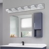 Dolonm Modern Chrome LED Vanity Light, Square Acrylic Lampshades Wall Mount Fixture for Bathroom, Mirror Lighting - 4 of 4