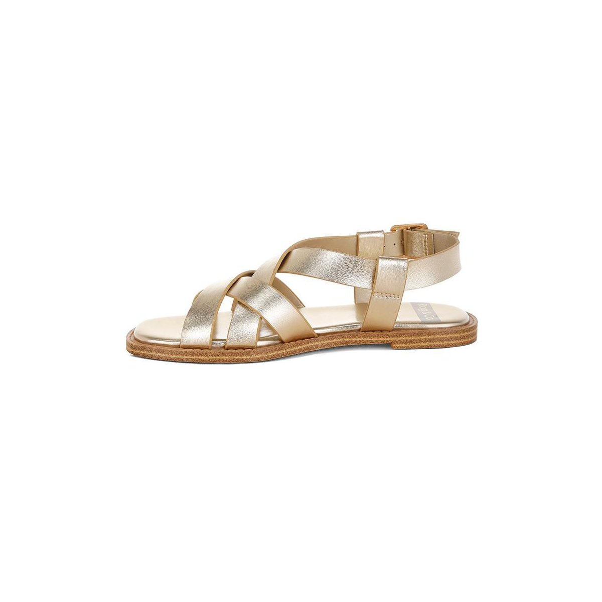 Обувь Rag & Co Womens Doata Metallic Genuine Leather Buckled Flats 6 — фото 6