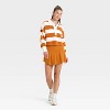 Women's Game Day Striped Cropped Long Sleeve Polo T-Shirt - JoyLab™ - 3 of 3