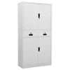 vidaXL Office Cabinet Light Grey Steel Large Office Cabinet - 2 of 4