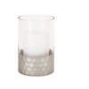 Glass Hurricane Candle Holder with Honeycomb Design (Set of 2) by Melrose - 2 of 3