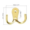 Unique Bargains Wall Zinc Alloy Double Prong Retro Hooks for Hanging - 2 of 4
